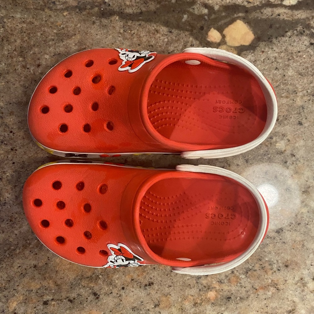 Red Minnie Mouse Crocs